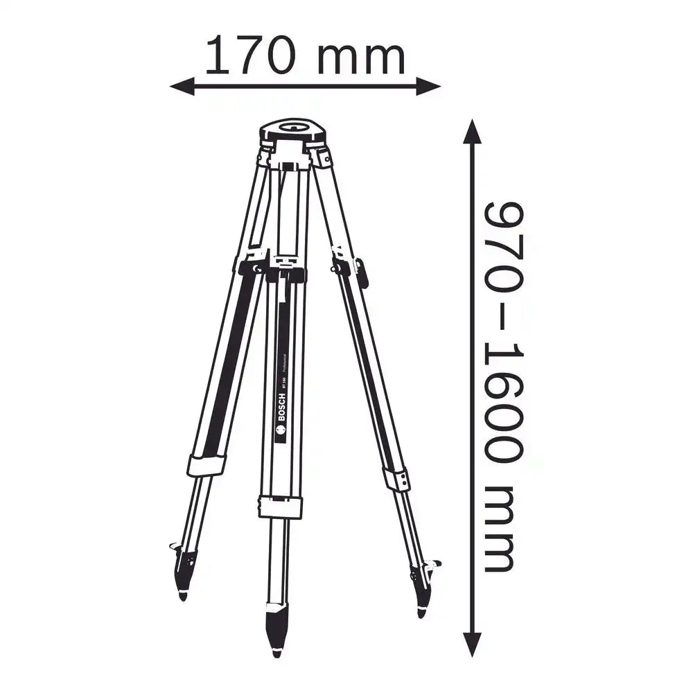 Bosch BT 160 Heavy Duty Aluminium Tripod – 160cm