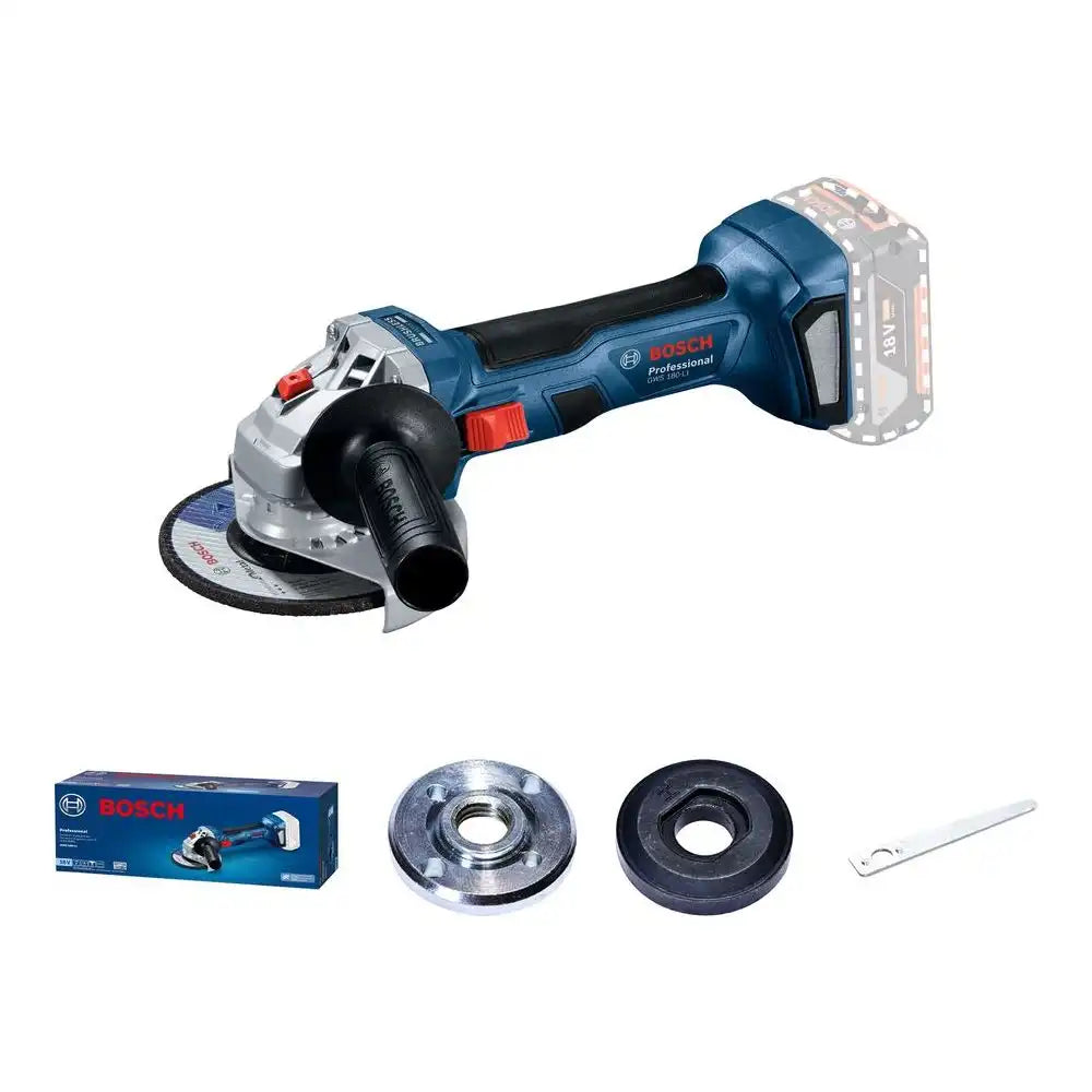 Bosch 18V 4.5-In. Professional Cordless Angle Grinder GWS 180-LI-EC, 115mm, 1000W, Brushless