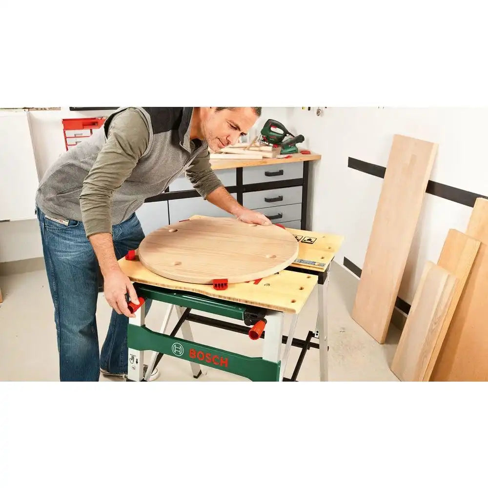 Bosch PWB 600 Foldable Workbench, 680×680 mm, 200 kg Capacity