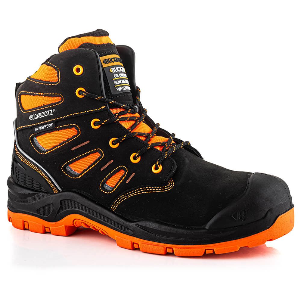 Buckbootz BVIZ2BKOR Buckzviz High Visibility Black Safety Boots