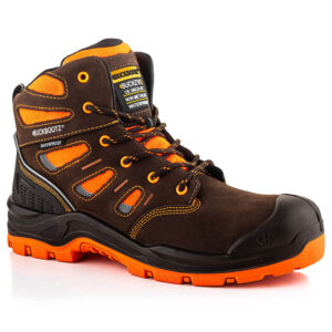 Buckzviz Hi Viz Brown Safety Boots