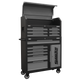 Superline Pro® Topchest & Rollcab Combination 12 Drawer & 1 Door Cupboard - Grey