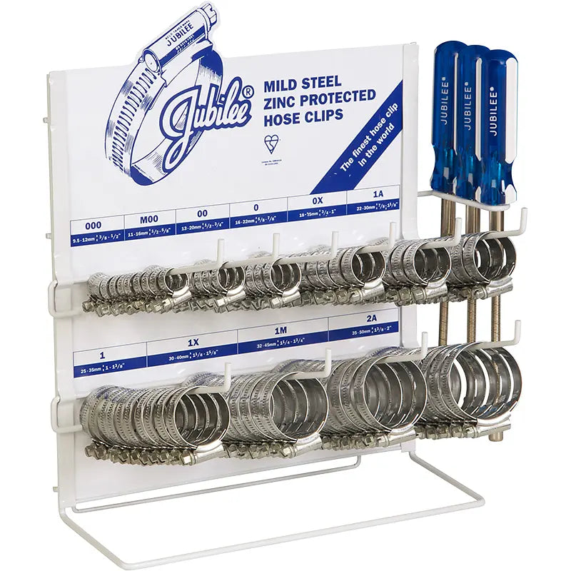 Jubilee Clip Dispenser 100 Clips & 3 Flexidrivers