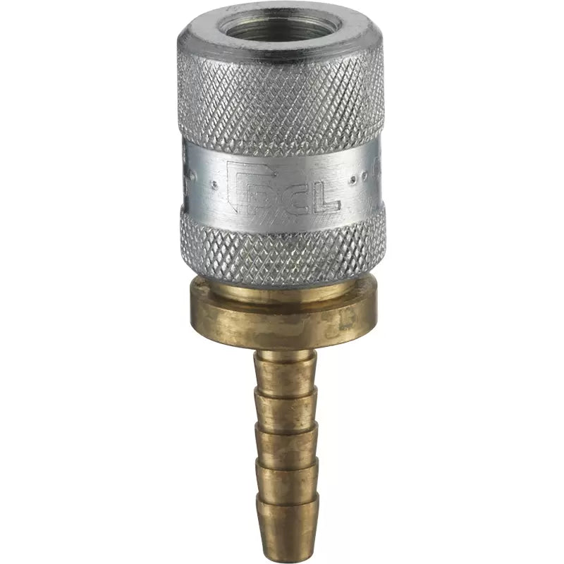 PCL CO10H03 - 12V1 Screw-On Tyre Valve Connector, 6.35mm (1/4) i/d Hose Tailpiece, Open End (Carton)