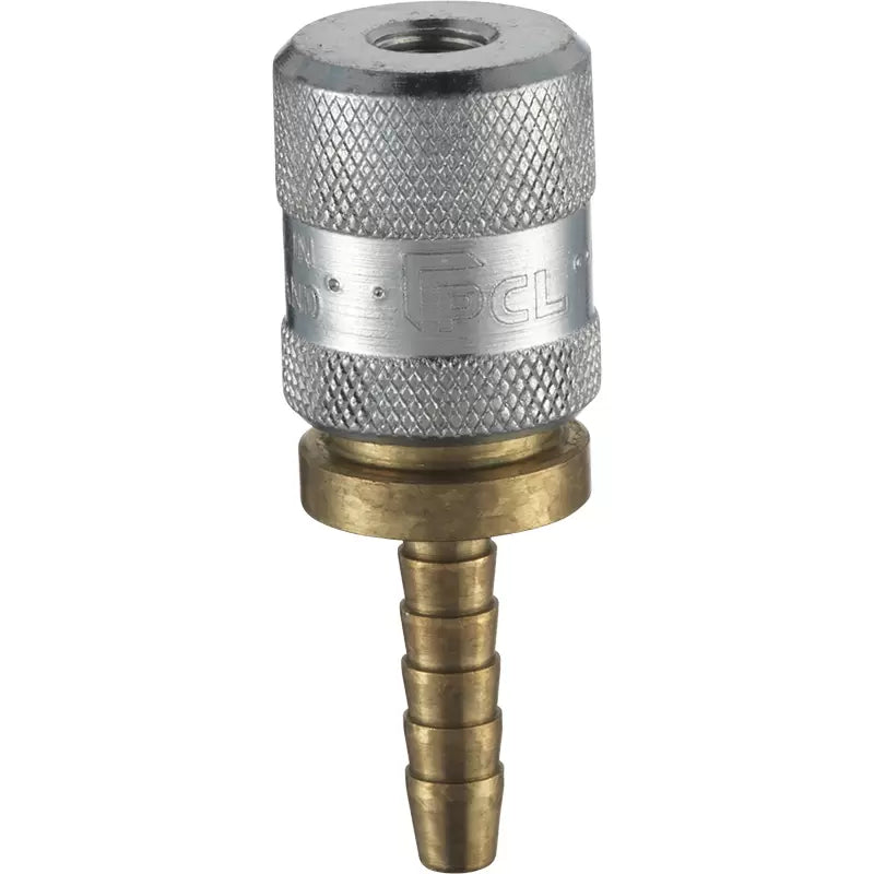 PCL CO9H03 - 8V1 Screw-On Tyre Valve Connector, 6.35mm (1/4) i/d Hose Tailpiece, Open End (Carton)