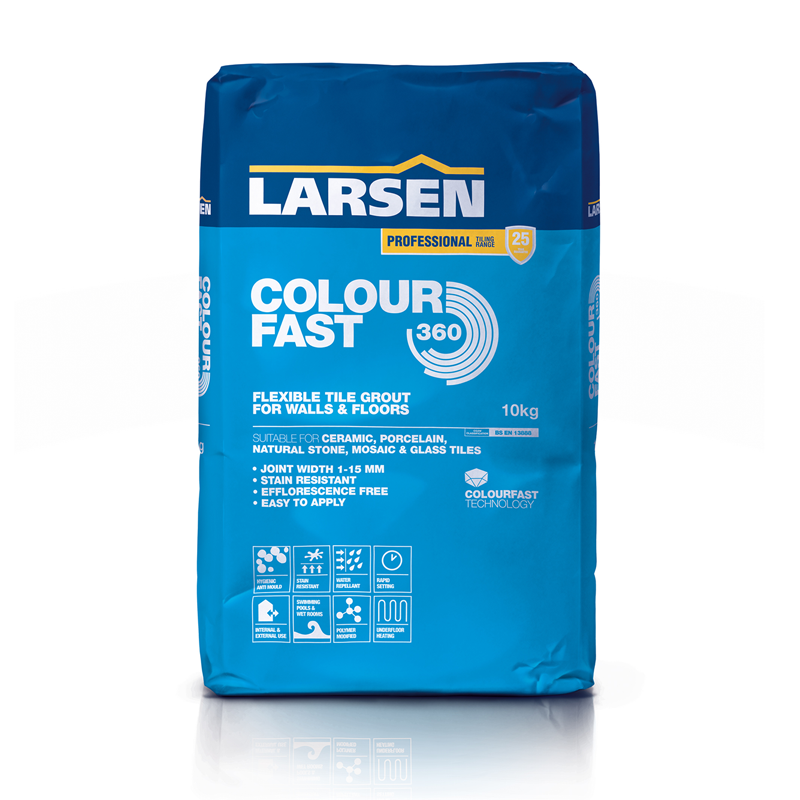 Larsen Colourfast 360 Flexible Grout 10kg