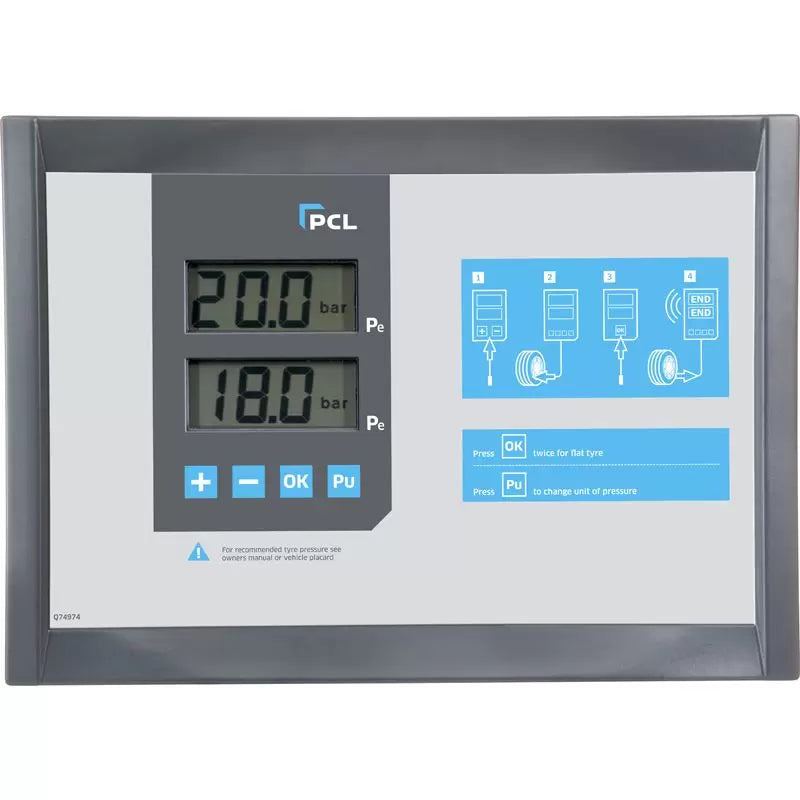 PCL D10DT20T - D10 Wall Mounted, Dual Screen, 10 bar, bar/psi