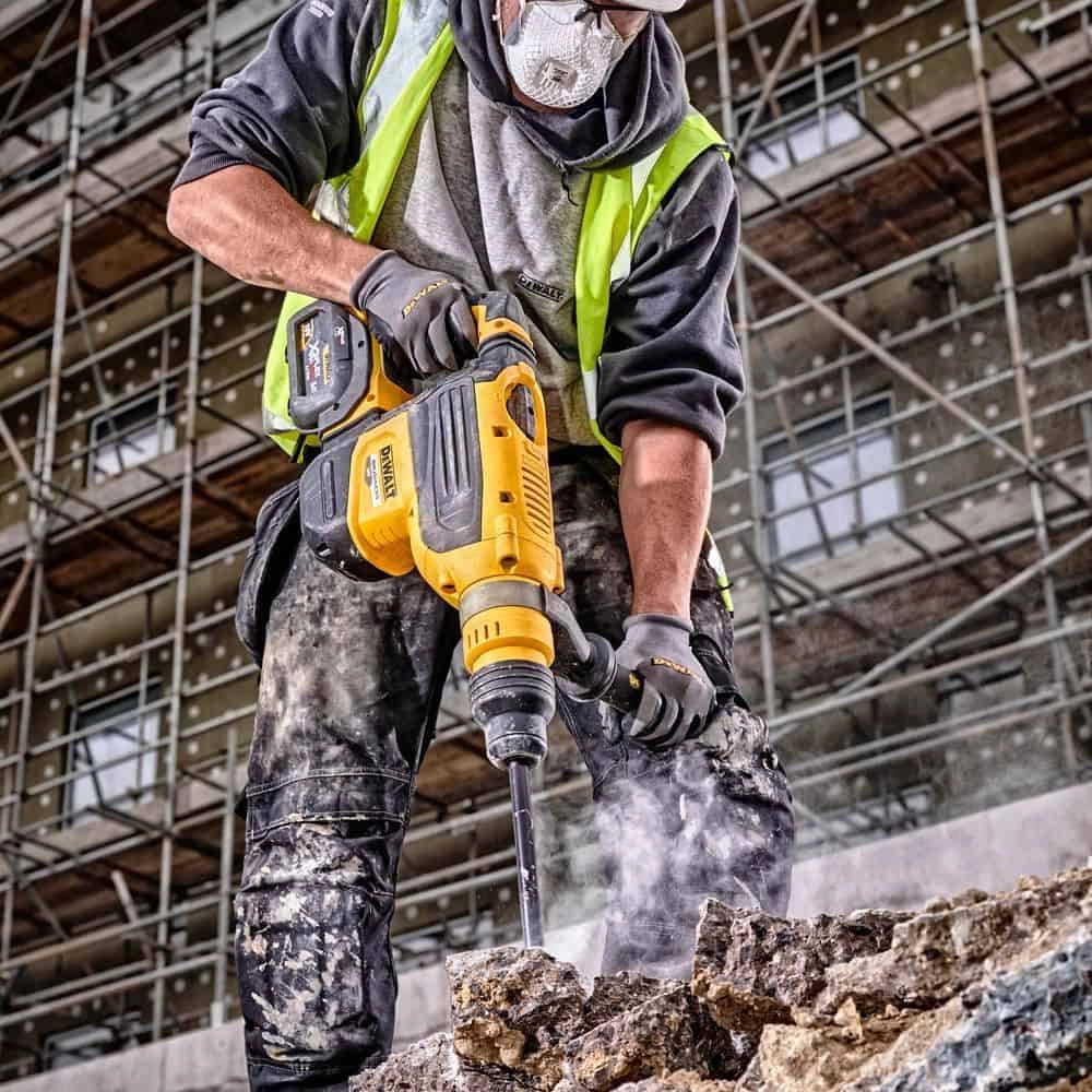 Dewalt 54V Cordless 48mm SDS-Max Rotary Hammer Drill with Active Vibration Control, 10kg, Brushless Motor, 2x 9.0Ah Li-ion Batteries, Charger, and Carry Case