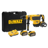 Dewalt 54V Cordless 48mm SDS-Max Rotary Hammer Drill with Active Vibration Control, 10kg, Brushless Motor, 2x 9.0Ah Li-ion Batteries, Charger, and Carry Case