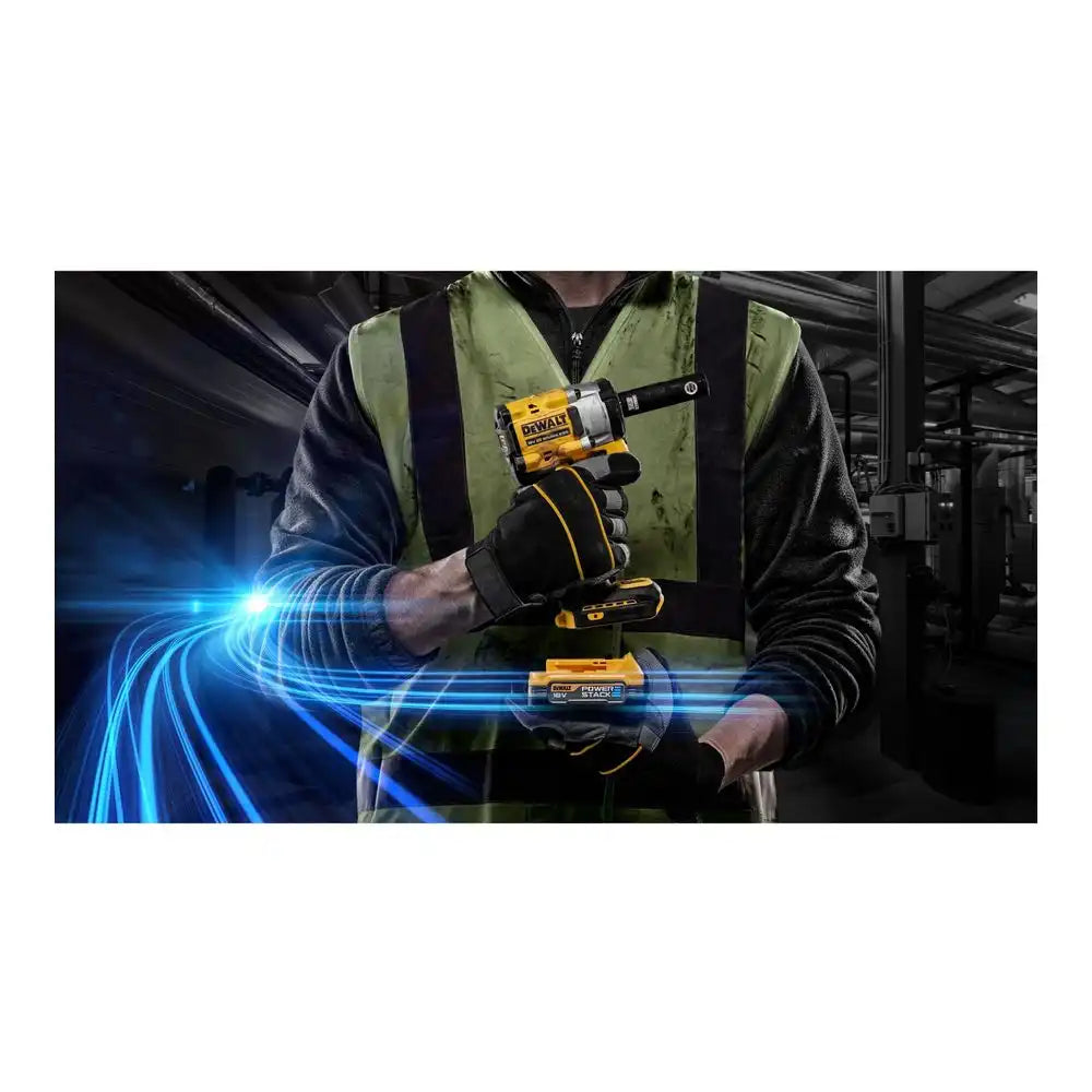 DeWalt DCF921E2T-GB 18V 1/2" Cordless Impact Wrench – 406Nm, Brushless, LED, Power Stack Batteries