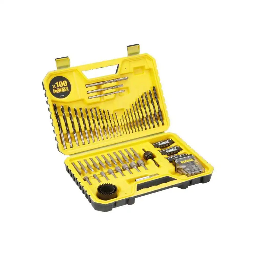 Dewalt 100 Pieces Combination Drill Bit Set – 13 Wood Bits, 12 Metal Drill Bits, SKU: DT71563-QZ