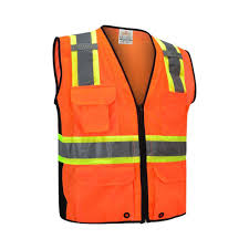 Empiral Zipper Safety Vest, Small Size, Cross-Reflective Safety Vest for Enhanced Low-Light Detection - Orange