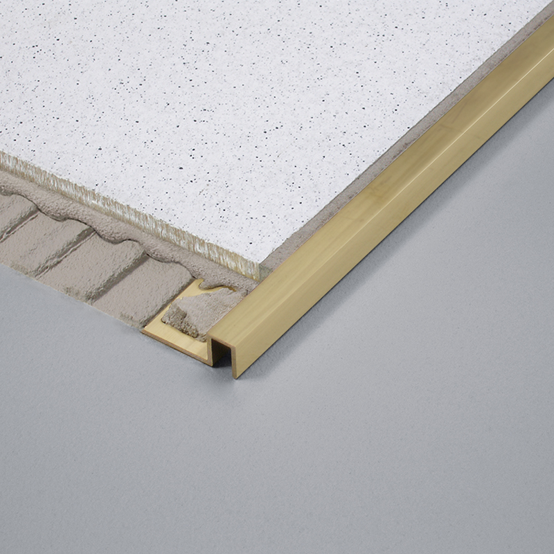 Dural Natural Solid Brass Square Edge Tile Trim DPM 2.5m