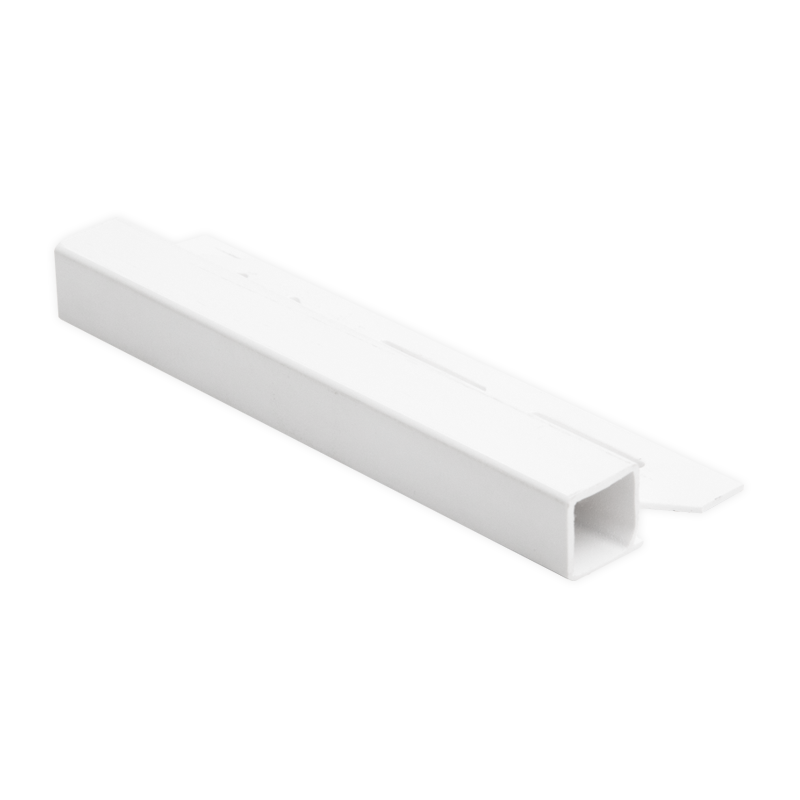 Dural Plastic Square Edge Tile Trim White DPSP 2.5m