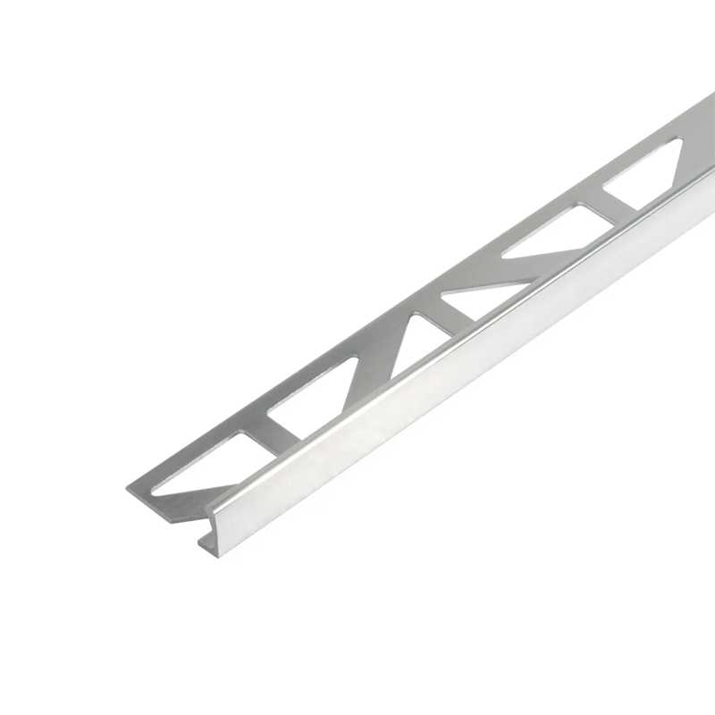 Dural DUROSOL Straight Edge Natural Aluminium Tile Trim Silver 2.5m