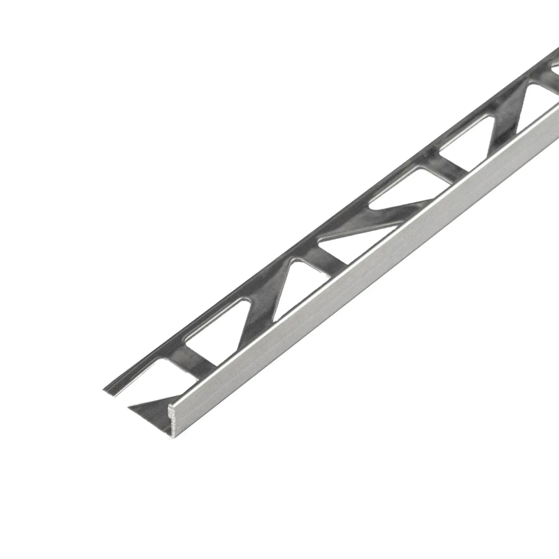 Dural DUROSOL Straight Edge Natural Stainless Steel Tile Trim 2.5m