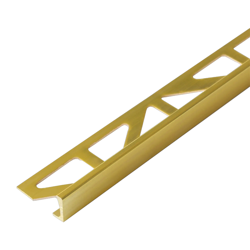 Dural DUROSOL Straight Edge Natural Brass Tile Trim DSM 2.5m