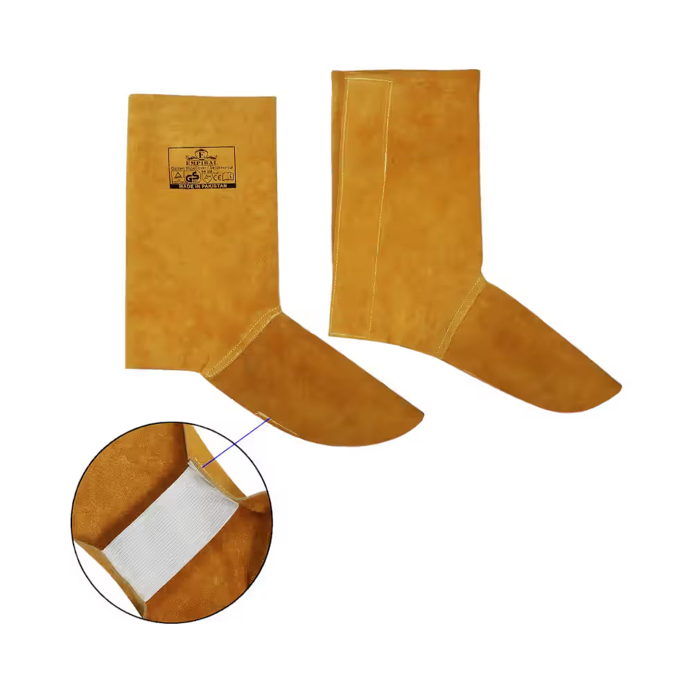 Empiral Suede Leather Welding Shoe Covers, Golden