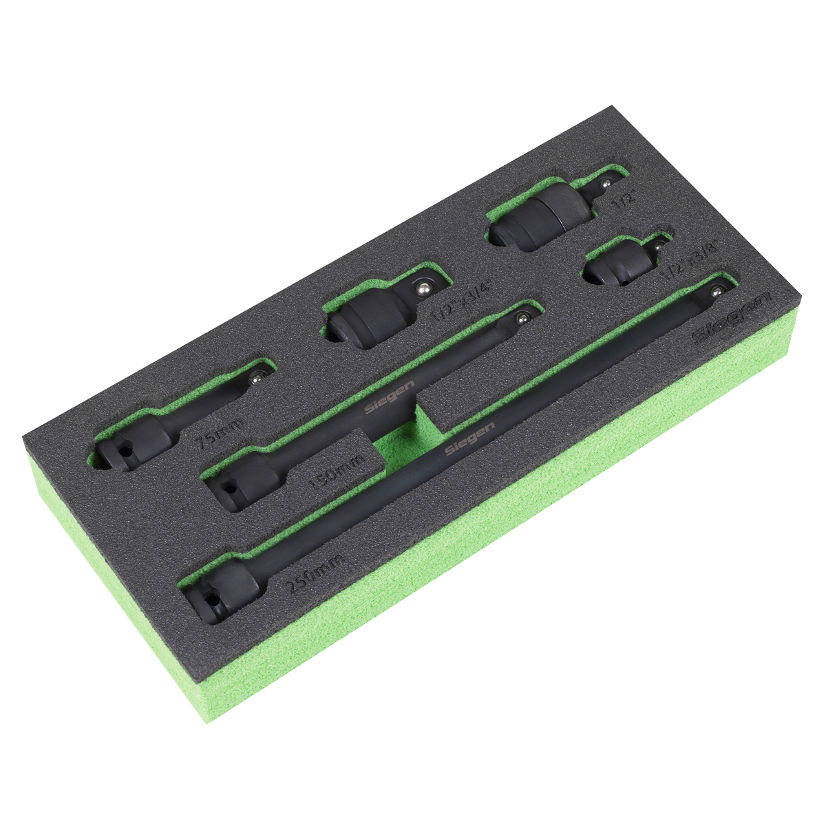 Siegen Impact Adaptor & Extension Bar Set 1/2"Sq Drive 6pc [S01323]