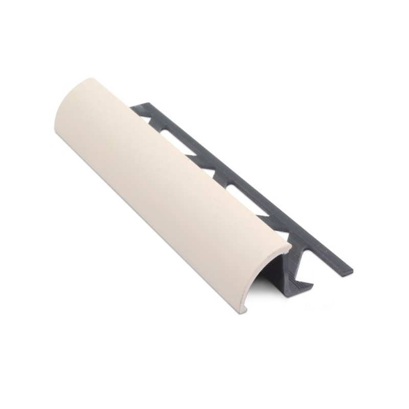 Genesis Plastic Round Edge Eco Plastic Tile Trim Soft Cream ECT 2.5m