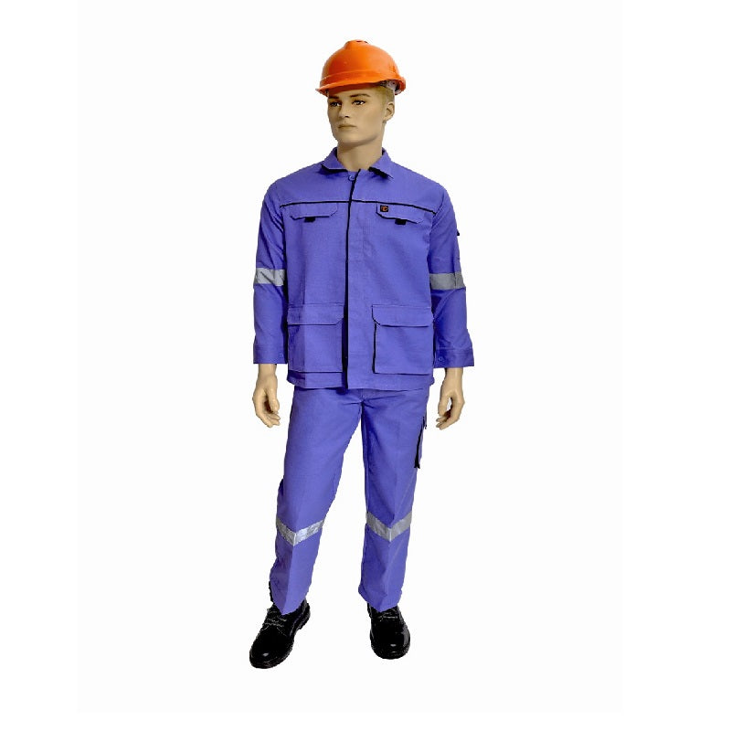 Empiral European Lite Polycotton Pant Shirt Set, 65/35 200gsm, Blue/Orange