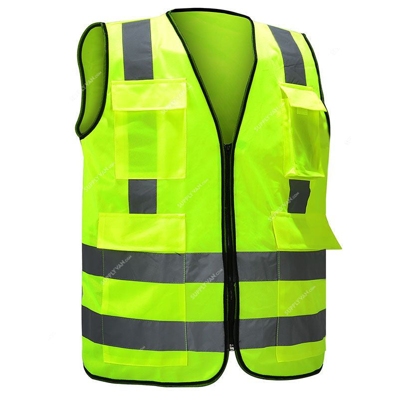 Empiral Reflective Safety Vest, Size S7, 120gsm, Hi-Vis Reflective Vest with ID Pocket for Site Identification - Yellow