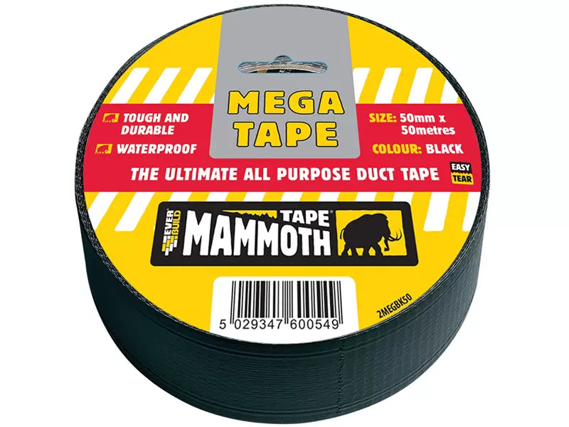 Everbuild Mega All Purpose Tape 50mm Black
