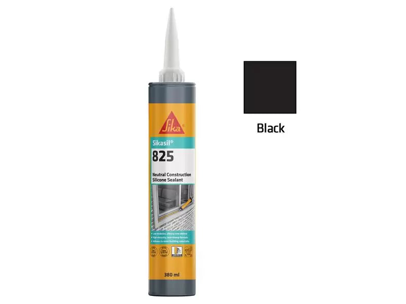 Everbuild - EVB835393 - Sikasil®-825 Silicone Sealant Black 380ml