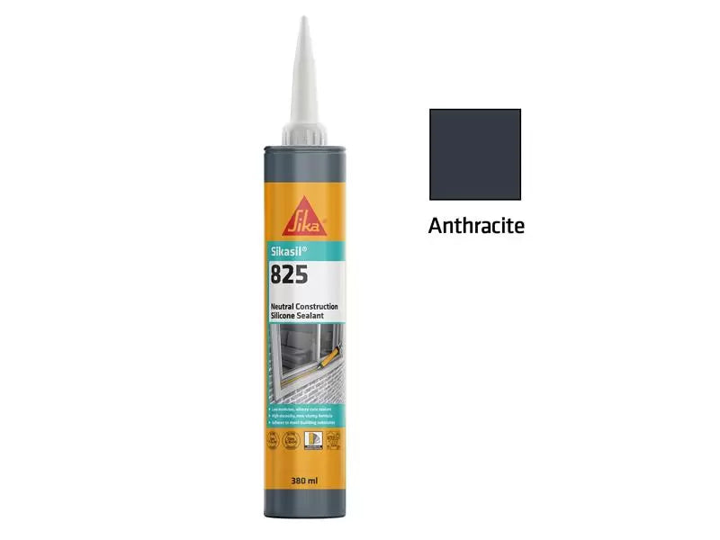 Everbuild - EVB835414 - Sikasil®-825 Silicone Sealant Anthracite 380ml