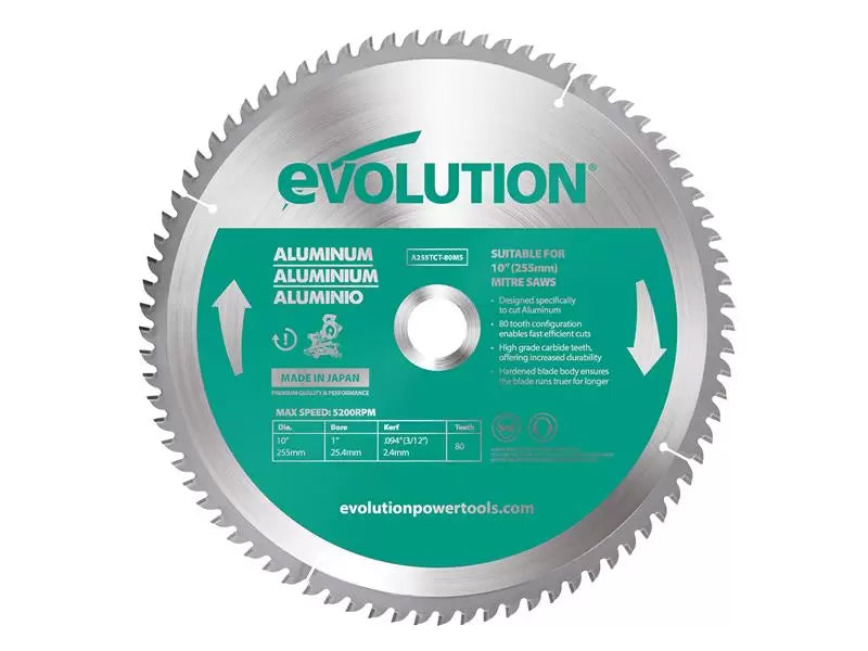 Evolution Aluminium Cutting Blade 255mm 80T