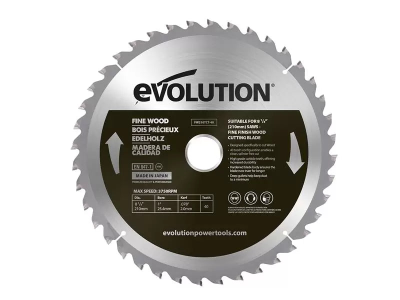 Evolution Fine Wood Blade 210mm