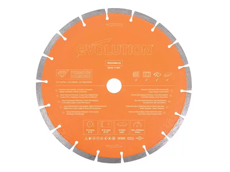 Evolution Diamond Blade 255mm Premium
