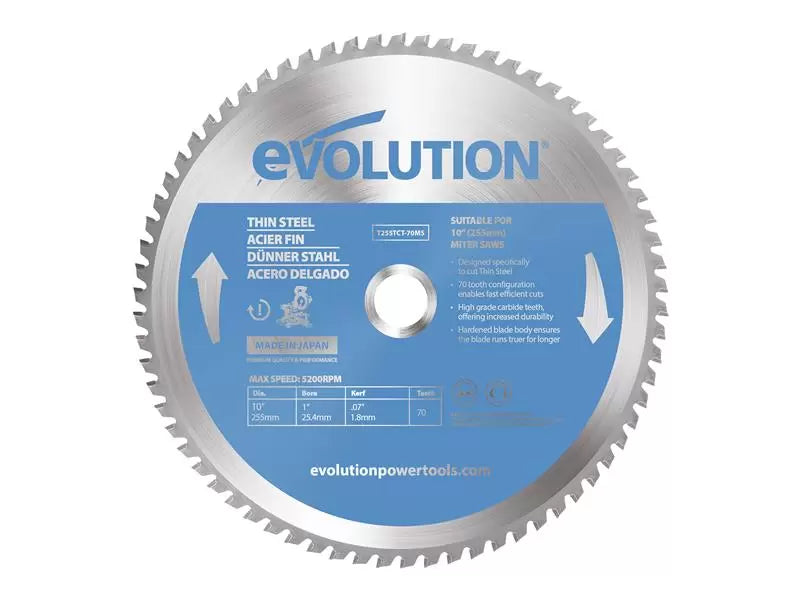 Evolution Thin Steel Cutting Blade 255mm