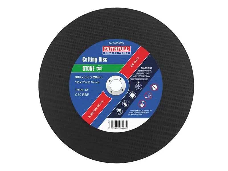 Faithfull - FAI3003520S - Stone Cut Off Disc 300 x 3.5 x 20mm