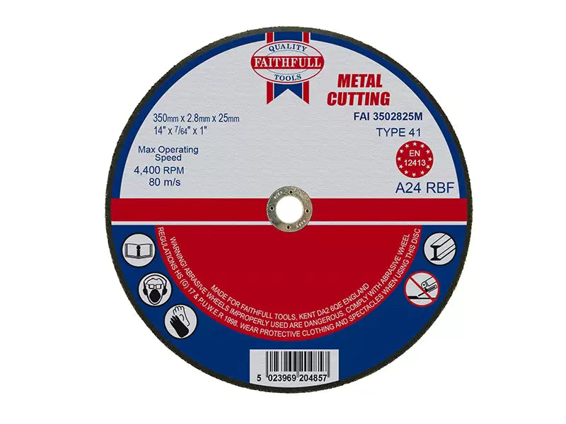 Faithfull - FAI3502825M - Metal Cut Off Disc 355 x 2.8 x 25.4mm