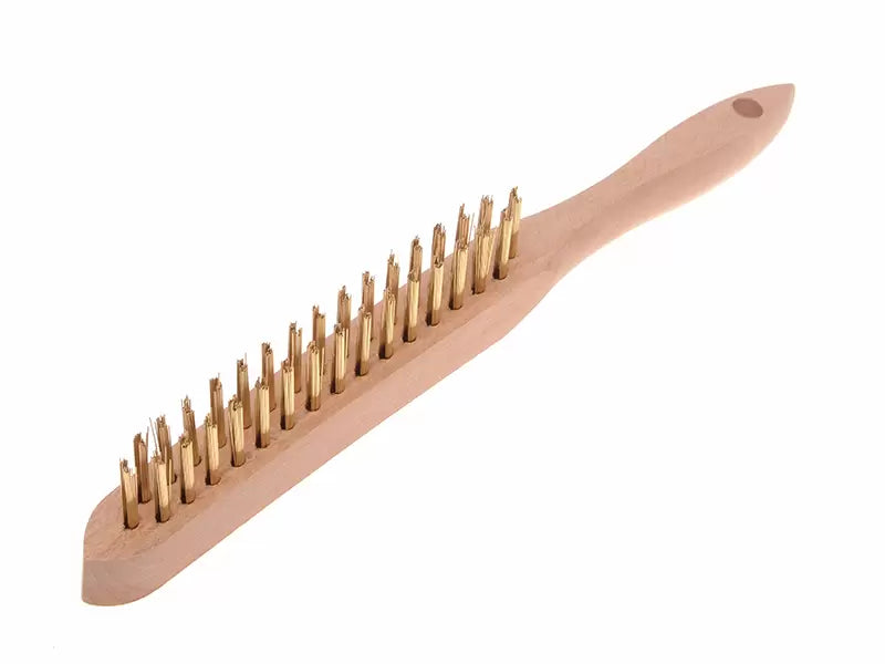 Faithfull - FAI680B2 - 680/B2 Brass Wire Scratch Brush - 2 Row