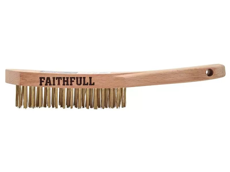 Faithfull - FAI680B4F - Brass Scratch Brush, Four Row
