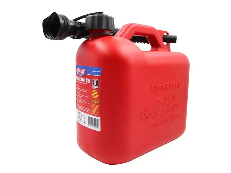 Faithfull - FAIAUCAN5R - Plastic Fuel Can Red 5 litre