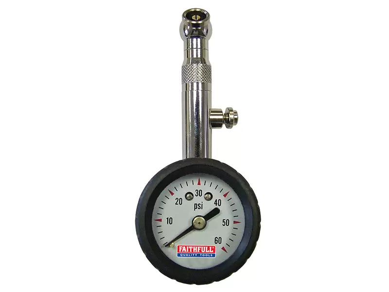 Faithfull - FAIAUPGAUGE - Tyre Pressure Dial Gauge 60 psi
