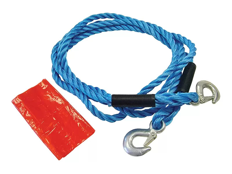 Faithfull - FAIAUTR2TON - Tow Rope 4m Metal Hooks 2 Tonne