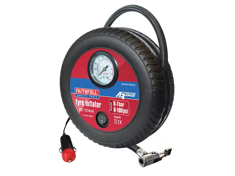 Faithfull - FAIAUTYINFLO - Low Volume Tyre Inflator 12V