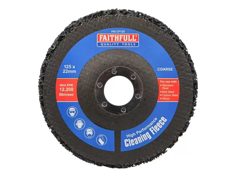 Faithfull - FAICF125 - Cleaning Fleece Disc Coarse 125 x 22mm