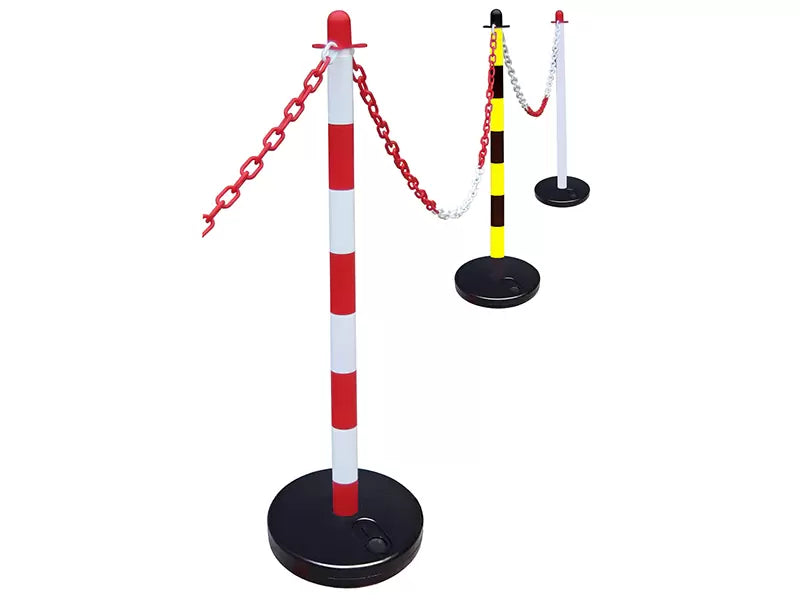 Faithfull - FAICHPOSTRW - Plastic Post for Chain - Red / White