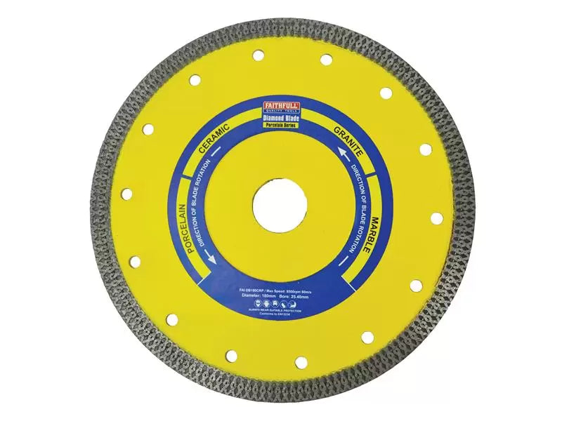 Faithfull Diamond Blade Porcelain 180mm