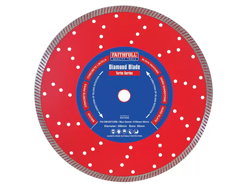 Faithfull Turbo Cut Diamond Blade 300mm