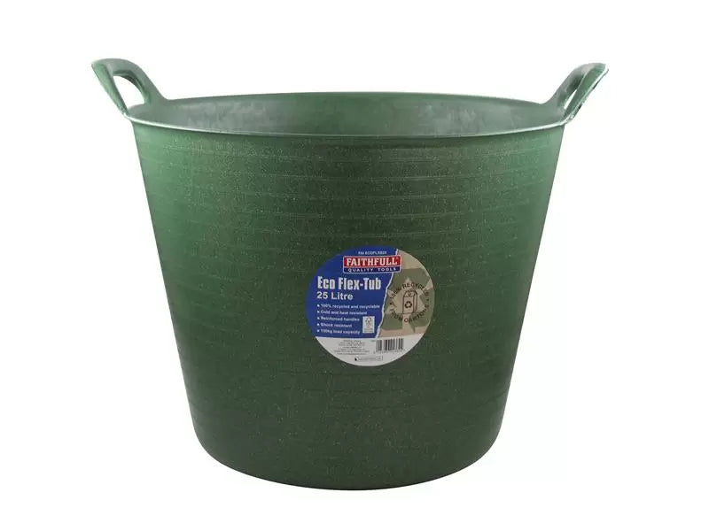 Faithfull - FAIECOFLXG25 - Eco Flex Tub 25 litre - Recycled Green
