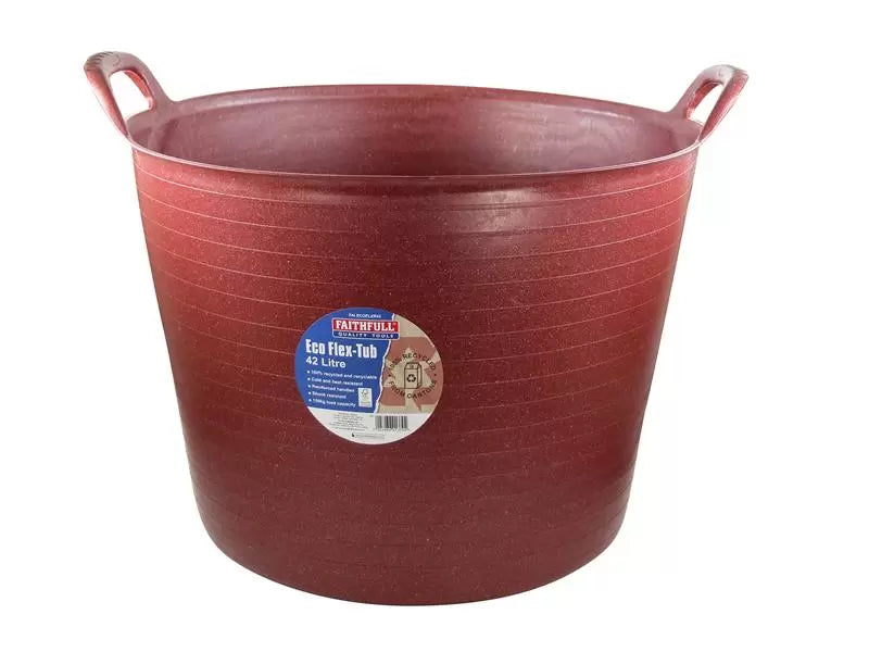 Faithfull - FAIECOFLXR42 - Eco Flex Tub 42 litre - Recycled Red