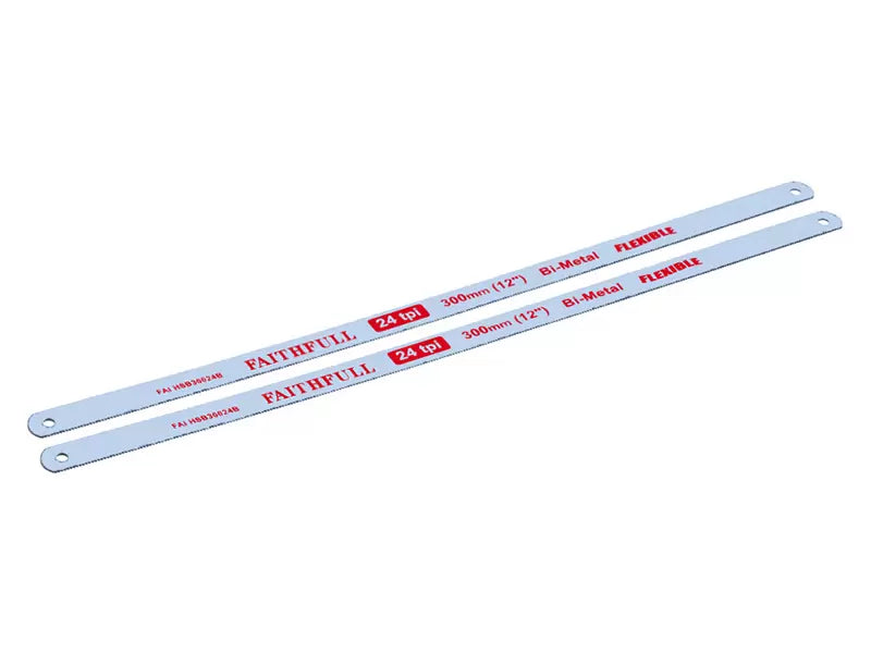 Faithfull - FAIHSB30024 - Hacksaw Blades 300mm (12in) x 24 TPI (Pack 2)