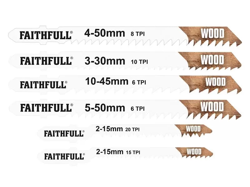 Faithfull - FAIJBSET10 - Jigsaw Blade Set of 10 Assorted