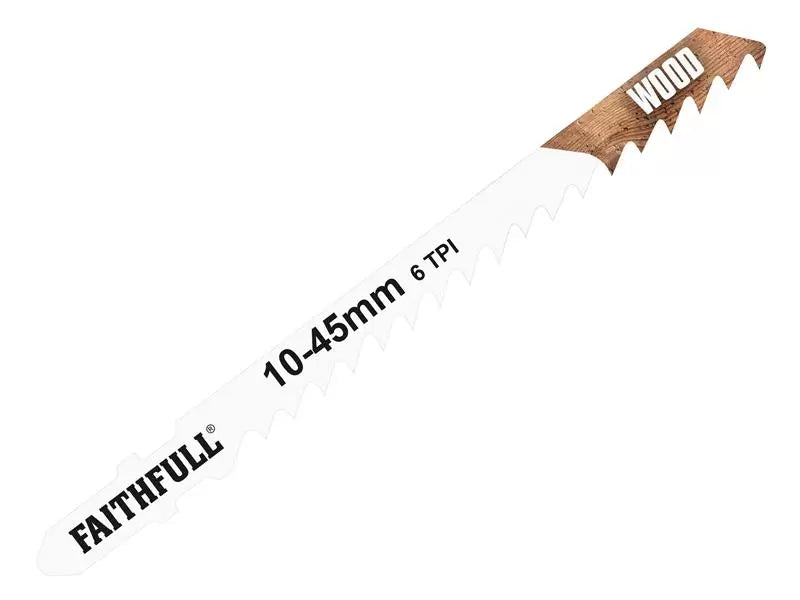 Faithfull - FAIJBT101D - Wood Jigsaw Blades Pack of 5 T101D